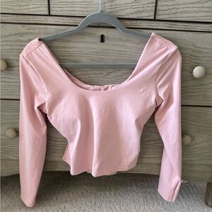 Fabletics Oasis Twist Built-In Bra Long-Sleeve Top Size Small